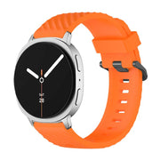 For Samsung Galaxy Watch8 / Watch8 Classic Black Buckle Spruce Silicone Watch Band(Orange)