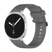 For Samsung Galaxy Watch8 / Watch8 Classic Black Buckle Spruce Silicone Watch Band(Space Gray)