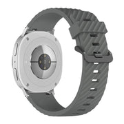 For Samsung Galaxy Watch8 / Watch8 Classic Black Buckle Spruce Silicone Watch Band(Space Gray)