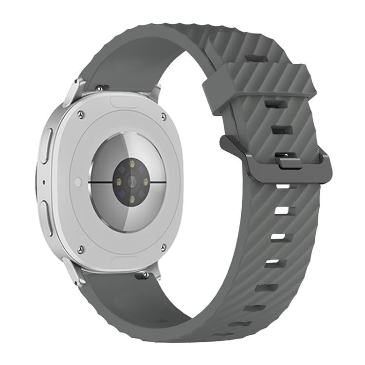 For Samsung Galaxy Watch8 / Watch8 Classic Black Buckle Spruce Silicone Watch Band(Space Gray)