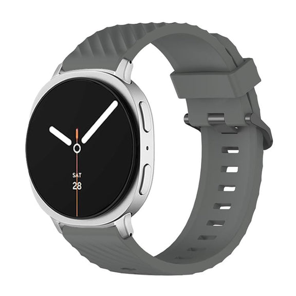 For Samsung Galaxy Watch8 / Watch8 Classic Black Buckle Spruce Silicone Watch Band(Space Gray)