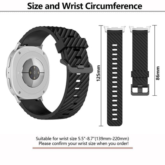 For Samsung Galaxy Watch8 / Watch8 Classic Black Buckle Spruce Silicone Watch Band(Black)
