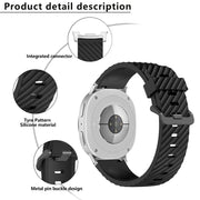 For Samsung Galaxy Watch8 / Watch8 Classic Black Buckle Spruce Silicone Watch Band(Black)