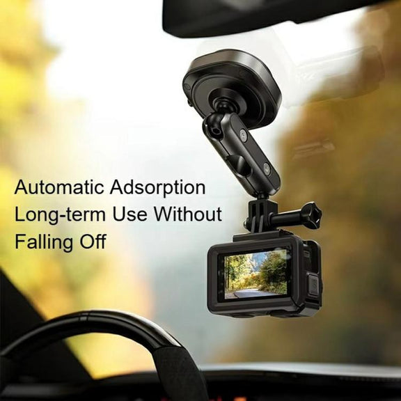 DJ-1  Car Mount Aluminum Alloy Action Camera Holder Electric Vacuum Suction Cup Bracket