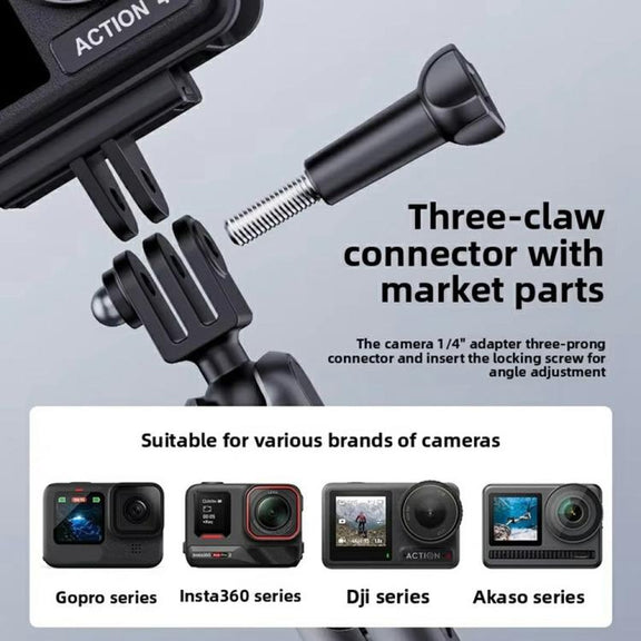 DJ-1  Car Mount Aluminum Alloy Action Camera Holder Electric Vacuum Suction Cup Bracket