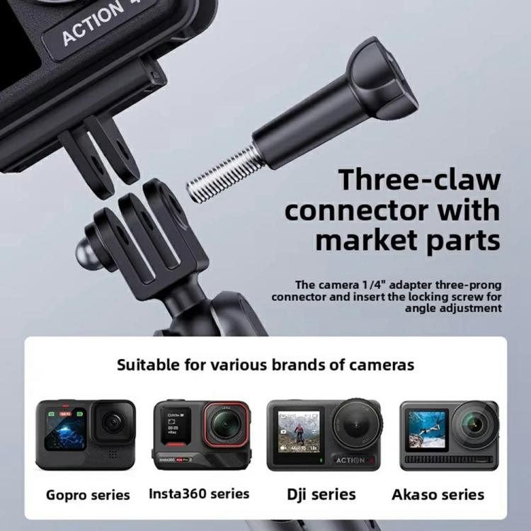 DJ-1  Car Mount Aluminum Alloy Action Camera Holder Electric Vacuum Suction Cup Bracket