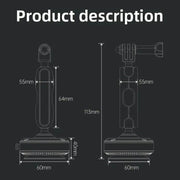 DJ-1  Car Mount Aluminum Alloy Action Camera Holder Electric Vacuum Suction Cup Bracket