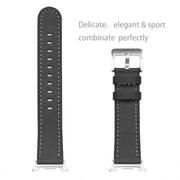 For Samsung Galaxy Watch8 / Watch8 Classic Round Tail Square Buckle Leather Watch Band(Black)