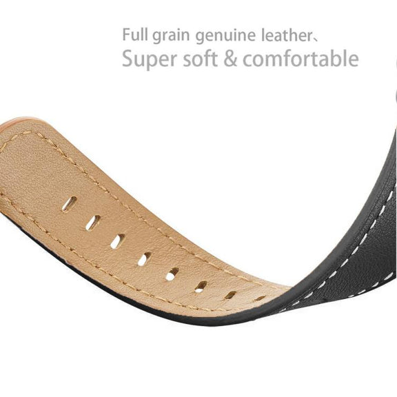 For Samsung Galaxy Watch8 / Watch8 Classic Round Tail Square Buckle Leather Watch Band(Black)