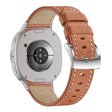 For Samsung Galaxy Watch8 / Watch8 Classic Round Tail Square Buckle Leather Watch Band(Brown) - free shipping - PMC TechLife - Order now!