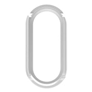 For Xiaomi Mi Band 8 / 9 Ceramic / 10 Ceramic Half Coverage Hollow PC Watch Protective Cover(Silver)