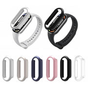 For Xiaomi Smart Band 9 / 9 NFC Half Coverage Hollow PC Watch Protective Cover(Starlight)