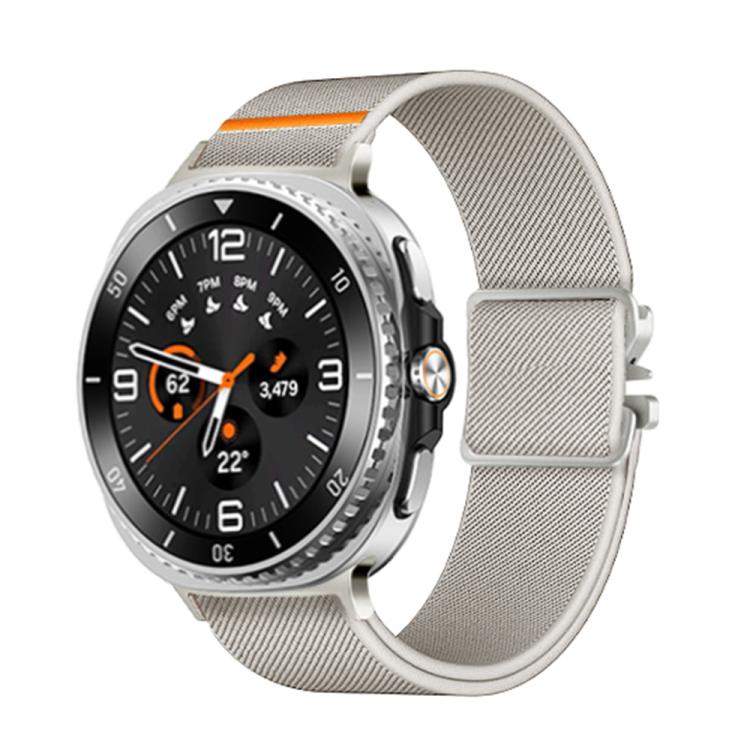 For Samsung Galaxy Watch8 / Watch8 Classic Parachute Buckle Stretch Nylon Watch Band(Starlight)