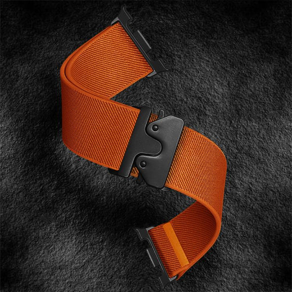 For Samsung Galaxy Watch8 / Watch8 Classic Parachute Buckle Stretch Nylon Watch Band(Orange)