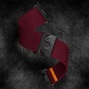 For Samsung Galaxy Watch8 / Watch8 Classic Parachute Buckle Stretch Nylon Watch Band(Wine Red)