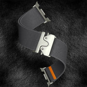 For Samsung Galaxy Watch8 / Watch8 Classic Parachute Buckle Stretch Nylon Watch Band(Dark Gray)