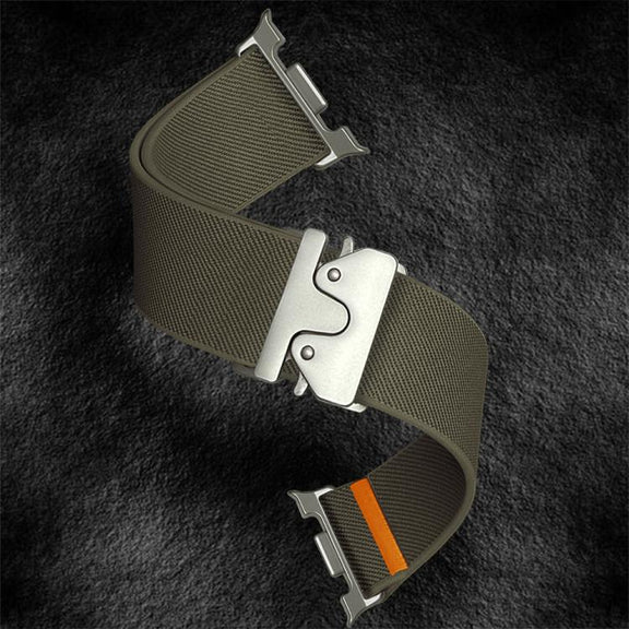 For Samsung Galaxy Watch8 / Watch8 Classic Parachute Buckle Stretch Nylon Watch Band(Army Green)