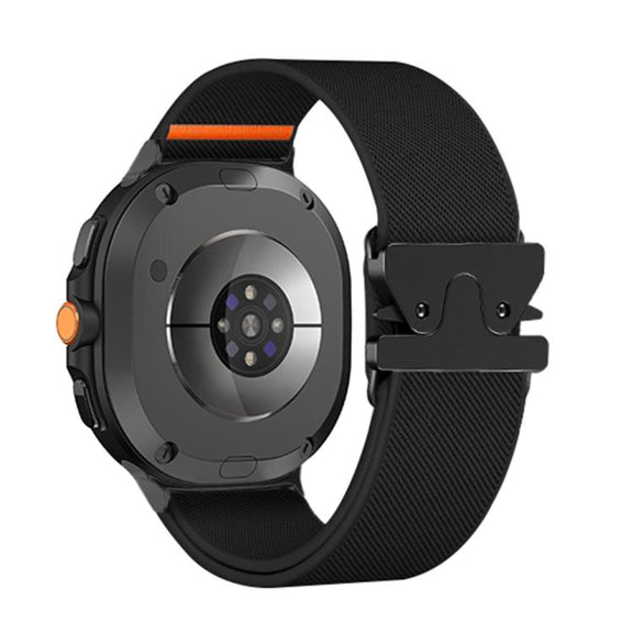 For Samsung Galaxy Watch8 / Watch8 Classic Parachute Buckle Stretch Nylon Watch Band(Black)