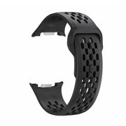 For Samsung Galaxy Watch8 44mm Speed Bezel and Black Reverse Buckle Silicone Watch Band(Black Black)