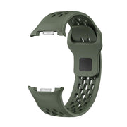 For Samsung Galaxy Watch8 44mm Speed Bezel and Black Reverse Buckle Silicone Watch Band(Army Green Black)