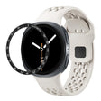 For Samsung Galaxy Watch8 44mm Speed Bezel and Black Reverse Buckle Silicone Watch Band(Beige Black) - free shipping - PMC TechLife - Order now!