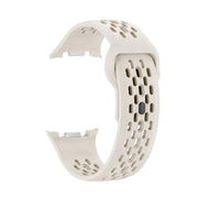 For Samsung Galaxy Watch8 44mm Speed Bezel and Black Reverse Buckle Silicone Watch Band(Beige Black)
