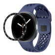 For Samsung Galaxy Watch8 44mm Speed Bezel and Black Reverse Buckle Silicone Watch Band(Midnight Blue Black) - free shipping - PMC TechLife - Order now!