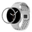 For Samsung Galaxy Watch8 40mm Speed Bezel and Black Reverse Buckle Silicone Watch Band(Gray Silver) - free shipping - PMC TechLife - Order now!