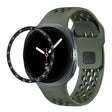 For Samsung Galaxy Watch8 40mm Speed Bezel and Black Reverse Buckle Silicone Watch Band(Army Green Black) - free shipping - PMC TechLife - Order now!