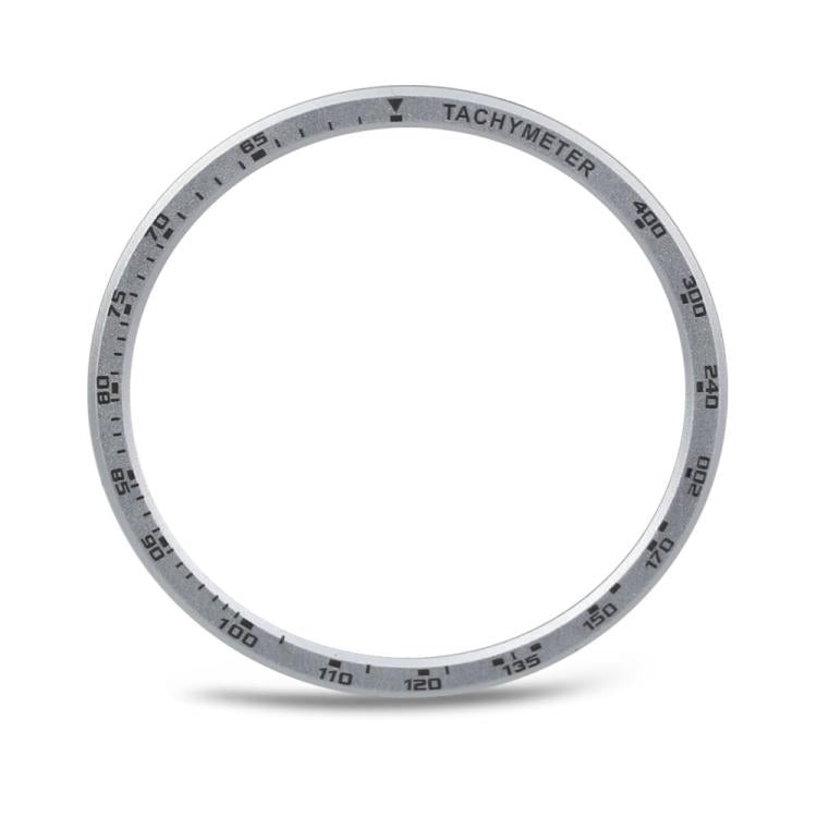 For Samsung Galaxy Watch8 44mm Speed Bezel and Solid Color Stitched Silicone Watch Band(Light Pink Silver)
