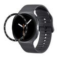 For Samsung Galaxy Watch8 44mm Speed Bezel and Solid Color Stitched Silicone Watch Band(Dark Gray Black) - free shipping - PMC TechLife - Order now!