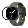 For Samsung Galaxy Watch8 44mm Speed Bezel and Solid Color Stitched Silicone Watch Band(Army Green Black) - free shipping - PMC TechLife - Order now!