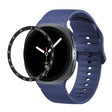 For Samsung Galaxy Watch8 44mm Speed Bezel and Solid Color Stitched Silicone Watch Band(Midnight Blue Black) - free shipping - PMC TechLife - Order now!