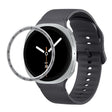 For Samsung Galaxy Watch8 40mm Speed Bezel and Solid Color Stitched Silicone Watch Band(Dark Gray Silver) - free shipping - PMC TechLife - Order now!