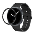 For Samsung Galaxy Watch8 40mm Speed Bezel and Solid Color Stitched Silicone Watch Band(Black Black) - free shipping - PMC TechLife - Order now!