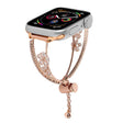 For Apple Watch 42mm / 41mm / 40mm / 38mm Copper-Inlaid Zircon 5-petal Flower Bracelet Watch Band(Rose Gold) - free shipping - PMC TechLife - Order now!