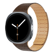 For Samsung Galaxy Watch8 / Watch8 Classic Integrated Magnetic Silicone Watch Band(Dark Brown+Light Brown)