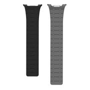 For Samsung Galaxy Watch8 / Watch8 Classic Integrated Magnetic Silicone Watch Band(Black+Gray)