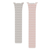 For Samsung Galaxy Watch8 / Watch8 Classic Integrated Magnetic Silicone Watch Band(Starlight+Pink)