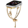 For Apple Watch 46mm / 49mm / 45mm / 44mm Copper-Inlaid Bear Zircon Bracelet Watch Band(Gold) - free shipping - PMC TechLife - Order now!