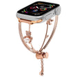 For Apple Watch 42mm / 41mm / 40mm / 38mm Copper-Inlaid Bear Zircon Bracelet Watch Band(Rose Gold) - free shipping - PMC TechLife - Order now!