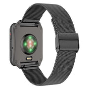For Garmin Venu X1 Double Buckle Milanese Stainless Steel Watch Band(Black)