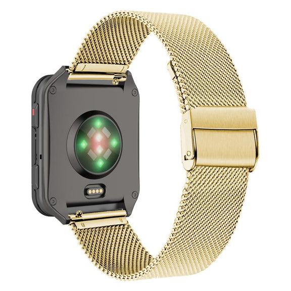 For Garmin Venu X1 Double Buckle Milanese Stainless Steel Watch Band(Gold)