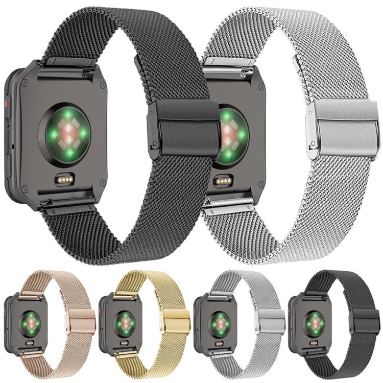 For Garmin Venu X1 Double Buckle Milanese Stainless Steel Watch Band(Gold)