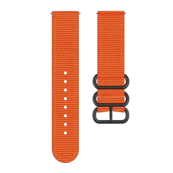 For Garmin Venu X1 Ring Buckle Nylon Canvas Watch Band(Orange)