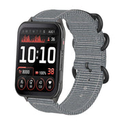 For Garmin Venu X1 Ring Buckle Nylon Canvas Watch Band(Gray)