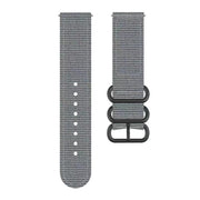 For Garmin Venu X1 Ring Buckle Nylon Canvas Watch Band(Gray)