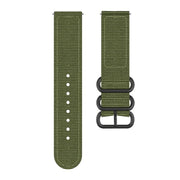For Garmin Venu X1 Ring Buckle Nylon Canvas Watch Band(Army Green)