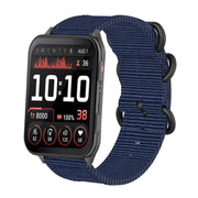 For Garmin Venu X1 Ring Buckle Nylon Canvas Watch Band(Midnight Blue)