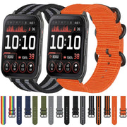 For Garmin Venu X1 Ring Buckle Nylon Canvas Watch Band(Midnight Blue)